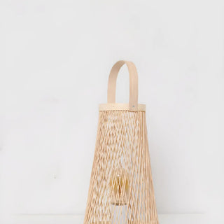 Creative Hand-Woven Bamboo Cage Shade Wooden Table Lamp Zawala Image - 12