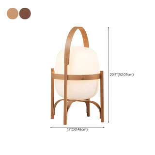 Portable Globe Wooden Frame LED Cestita Floor Lamp Zawala #size