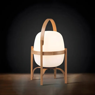 Portable Globe Wooden Frame LED Cestita Floor Lamp Zawala Image - 9