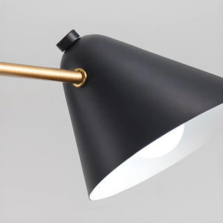 ZOWALA - Postmodern Sputnik Cone Iron Black Living Room Chandelier Image - 9