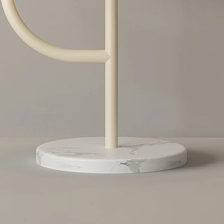 Modern Trendy White Dome Floor Lamp with Storage Zawala Image - 11