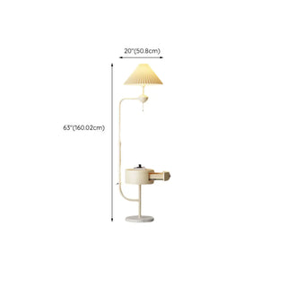 Modern Trendy White Dome Floor Lamp with Storage Zawala #size