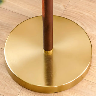 ZOWALA - Pull Chain Cone Wooden Gold Floor Lamp Image - 10