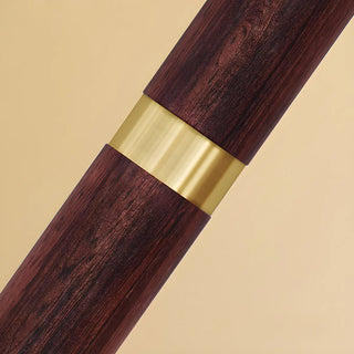 ZOWALA - Pull Chain Cone Wooden Gold Floor Lamp Image - 9