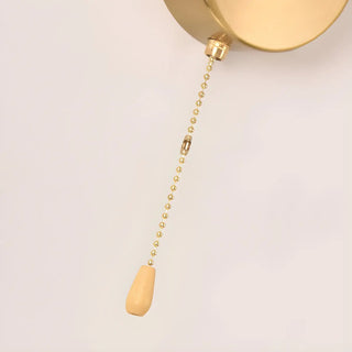 Bedroom Gold Dome Metal Wall Sconce with Pull Chain Zawala Image - 11