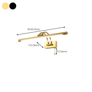 ZOWALA - Simple Linear Vanity Light with Pull Chain Switch Image - 28