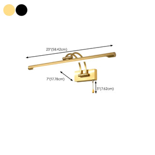ZOWALA - Simple Linear Vanity Light with Pull Chain Switch Image - 30
