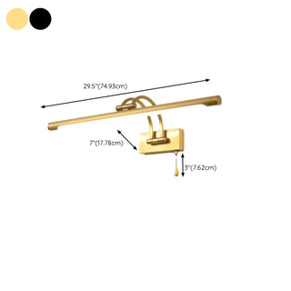 ZOWALA - Simple Linear Vanity Light with Pull Chain Switch Image - 32