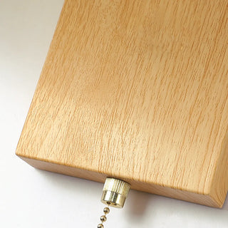 ZOWALA - Pleated Wood LED Metal Wall Sconce with Pull Chain Image - 12