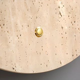 Simple Beige Stone Globe Wall Sconce with Pull Chain Zawala Image - 11