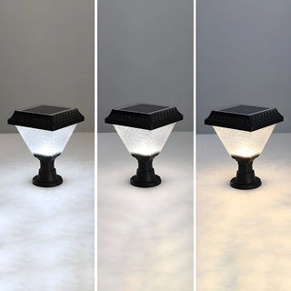 Stylish Solar Pyramid Waterproof Outdoor LED Post Light Zawala Image - 14