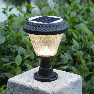 Stylish Solar Pyramid Waterproof Outdoor LED Post Light Zawala Image - 2