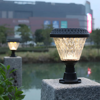 Stylish Solar Pyramid Waterproof Outdoor LED Post Light Zawala Image - 4