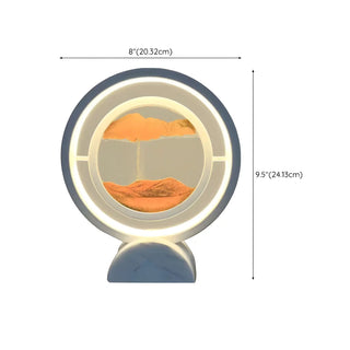 Elegant Creative Circular Sand Art LED Table Lamp Zawala #size