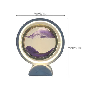 Elegant Creative Circular Sand Art LED Table Lamp Zawala Image - 19