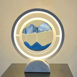 Elegant Creative Circular Sand Art LED Table Lamp Zawala Image - 2