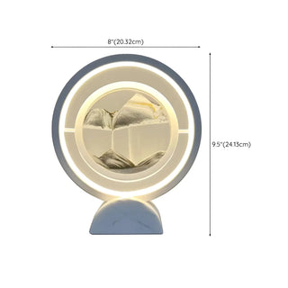 Elegant Creative Circular Sand Art LED Table Lamp Zawala Image - 20