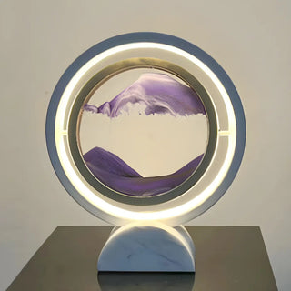 Elegant Creative Circular Sand Art LED Table Lamp Zawala Image - 3