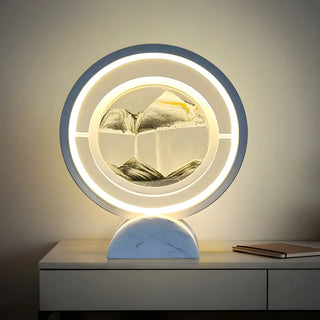 Elegant Creative Circular Sand Art LED Table Lamp Zawala Image - 4
