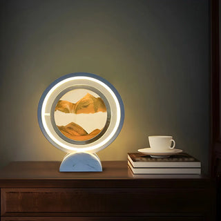 Elegant Creative Circular Sand Art LED Table Lamp Zawala Image - 5