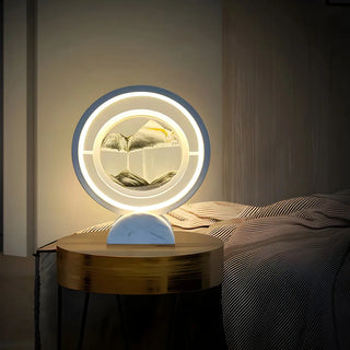Elegant Creative Circular Sand Art LED Table Lamp Zawala Image - 6