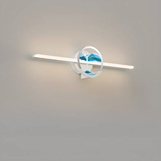 Artistic Blue Water Ripple Linear LED Vanity Light Image - 20