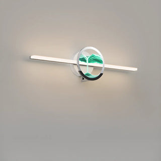 Artistic Blue Water Ripple Linear LED Vanity Light Image - 6