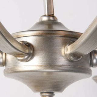 Elegant Crystal Silver Candle Chandelier Adjustable Chain Image - 14