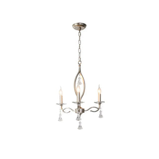 Elegant Crystal Silver Candle Chandelier Adjustable Chain Image - 2