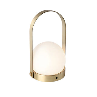 Simple Rechargeable Portable White Glass Table Lamp Zawala Image - 10