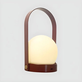 Simple Rechargeable Portable White Glass Table Lamp Zawala Image - 6