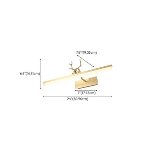 ZOWALA - Stylish Gold Antler-Inspired LED Vanity Light Image - 16