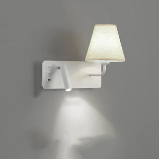 Rectangular Base 2-Light Mini Bedside Reading Wall Lamp Zawala Image - 4