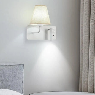 Rectangular Base 2-Light Mini Bedside Reading Wall Lamp Zawala Image - 6