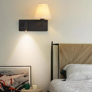 Rectangular Base 2-Light Mini Bedside Reading Wall Lamp Zawala Image - 7