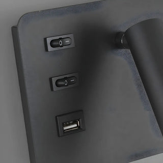 Rectangular Base 2-Light Mini Bedside Reading Wall Lamp Zawala Image - 9