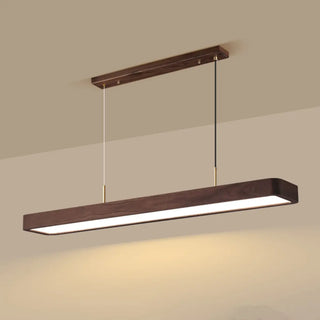 ZOWALA - Trendy Rectangular Wooden LED Island Pendant Light Image - 5