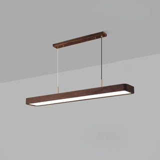 ZOWALA - Trendy Rectangular Wooden LED Island Pendant Light Image - 6