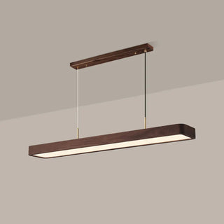 ZOWALA - Trendy Rectangular Wooden LED Island Pendant Light Image - 7