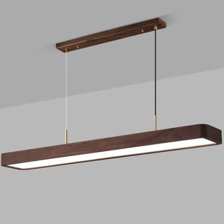 ZOWALA - Trendy Rectangular Wooden LED Island Pendant Light Image - 8