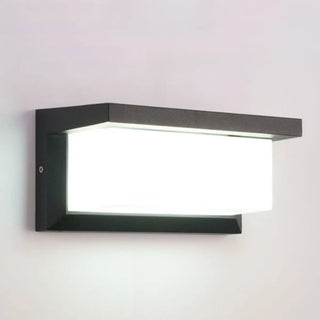 Rectangular Outdoor Modern Black Wall Sconce Zawala Image - 14