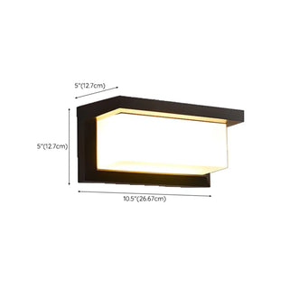 Rectangular Outdoor Modern Black Wall Sconce Zawala Image - 18