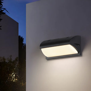 Rectangular Outdoor Modern Black Wall Sconce Zawala Image - 2
