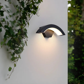 Rectangular Outdoor Modern Black Wall Sconce Zawala Image - 3