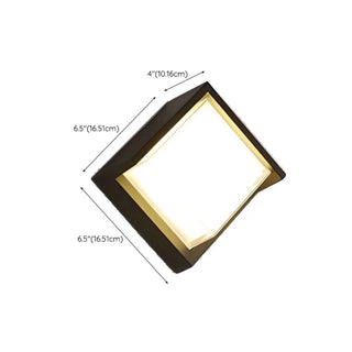 Rectangular Outdoor Modern Black Wall Sconce Zawala Image - 21