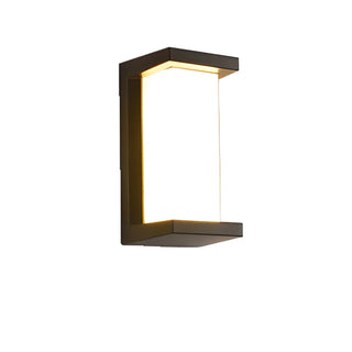 Rectangular Outdoor Modern Black Wall Sconce Zawala Image - 8