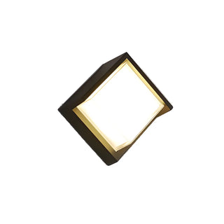 Rectangular Outdoor Modern Black Wall Sconce Zawala Image - 9