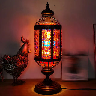 Classical Turkish Tower Stained Glass Decor Table Lamp Zawala Image - 1