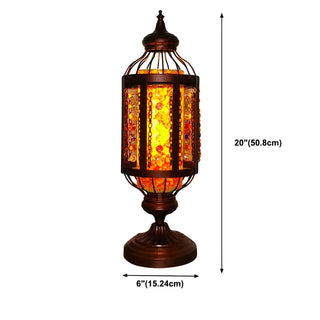 Classical Turkish Tower Stained Glass Decor Table Lamp Zawala #size