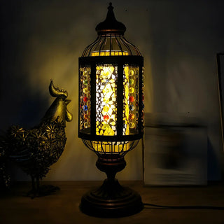 Classical Turkish Tower Stained Glass Decor Table Lamp Zawala Image - 6